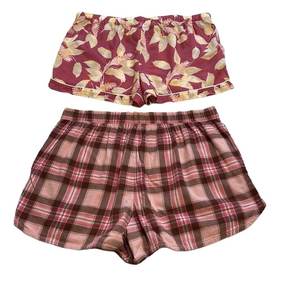 Floral & Plaid Pajamas Lounge Shorts Bundle - Size XL - Picture 8 of 11